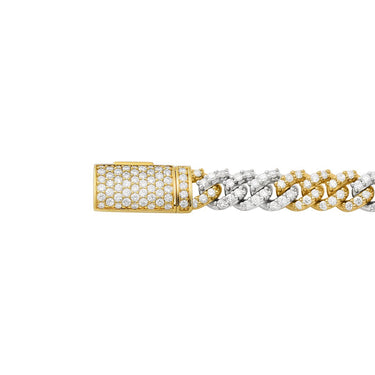 Diamond Cuban in 14k Two Tone Gold 5.31 Ctw